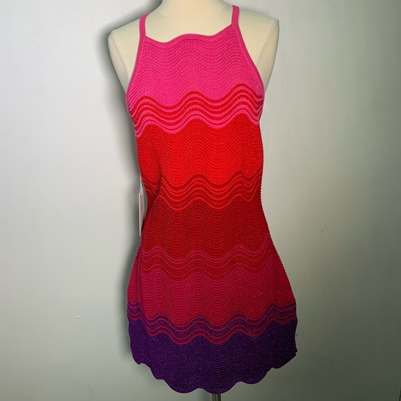 Torn by Ronny Kobo size M The Hope Dress NWT knit multi colors metallic threads - Picture 10 of 16